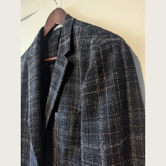 DE FURSAC - Cotton blend chech jacket - Sz 50 - Picture 2 of 6